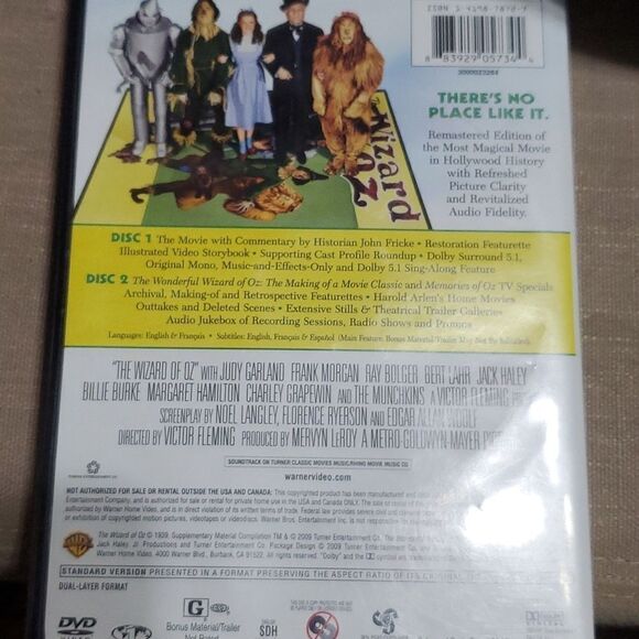 Super cool Dorothy, Wizard of Oz DVD, VHS, no place like home sign Tin man toy - Picture 7 of 15